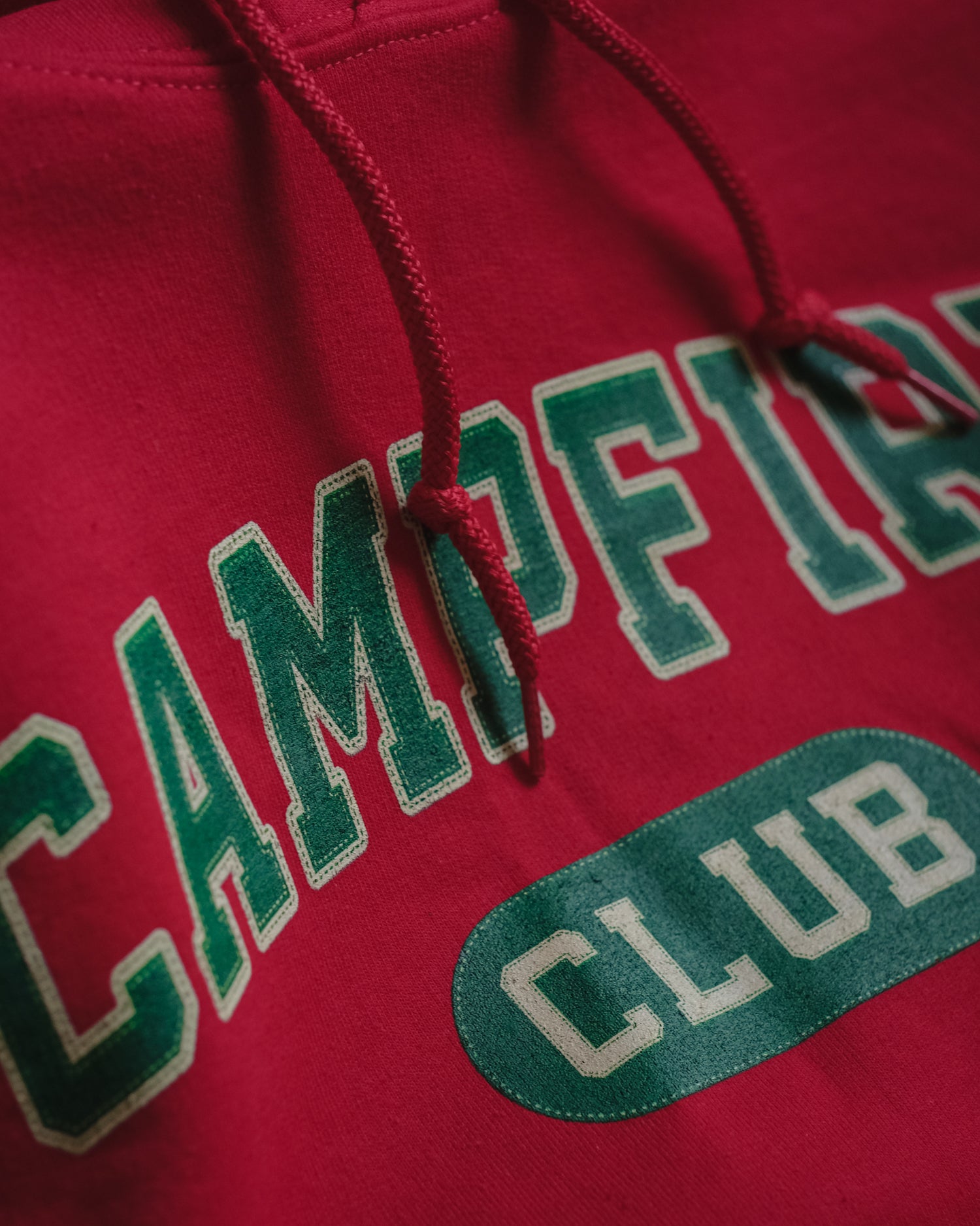 Campfire Club red Hoodie by Art Disco