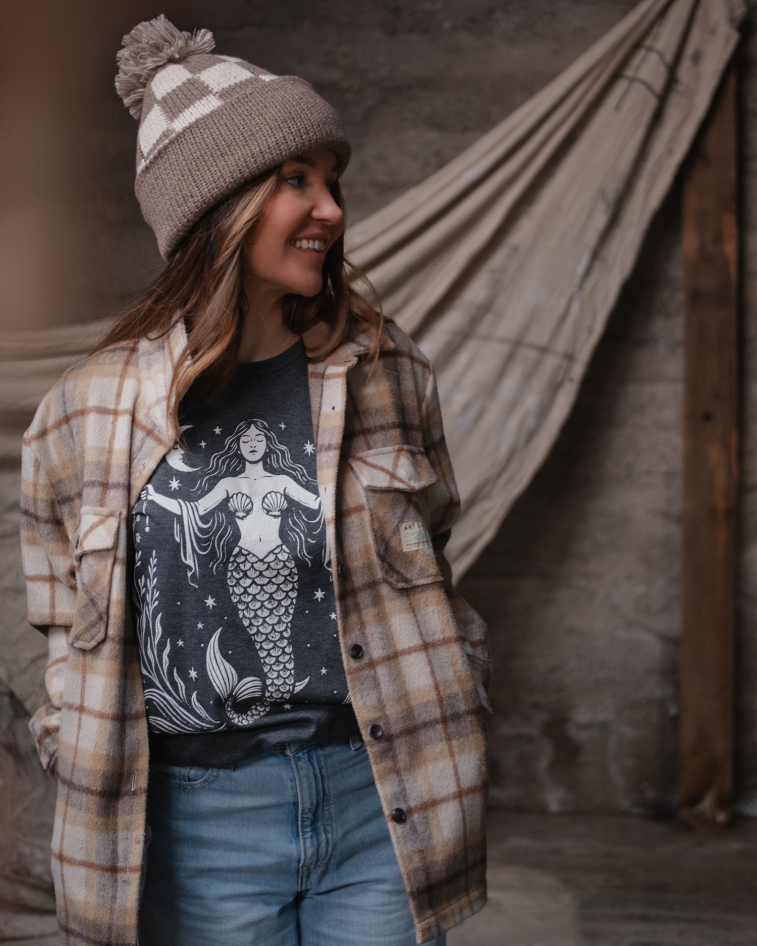 Celestial Mermaid T-Shirt by Art Disco Original Goods in Whitby, North Yorkshire