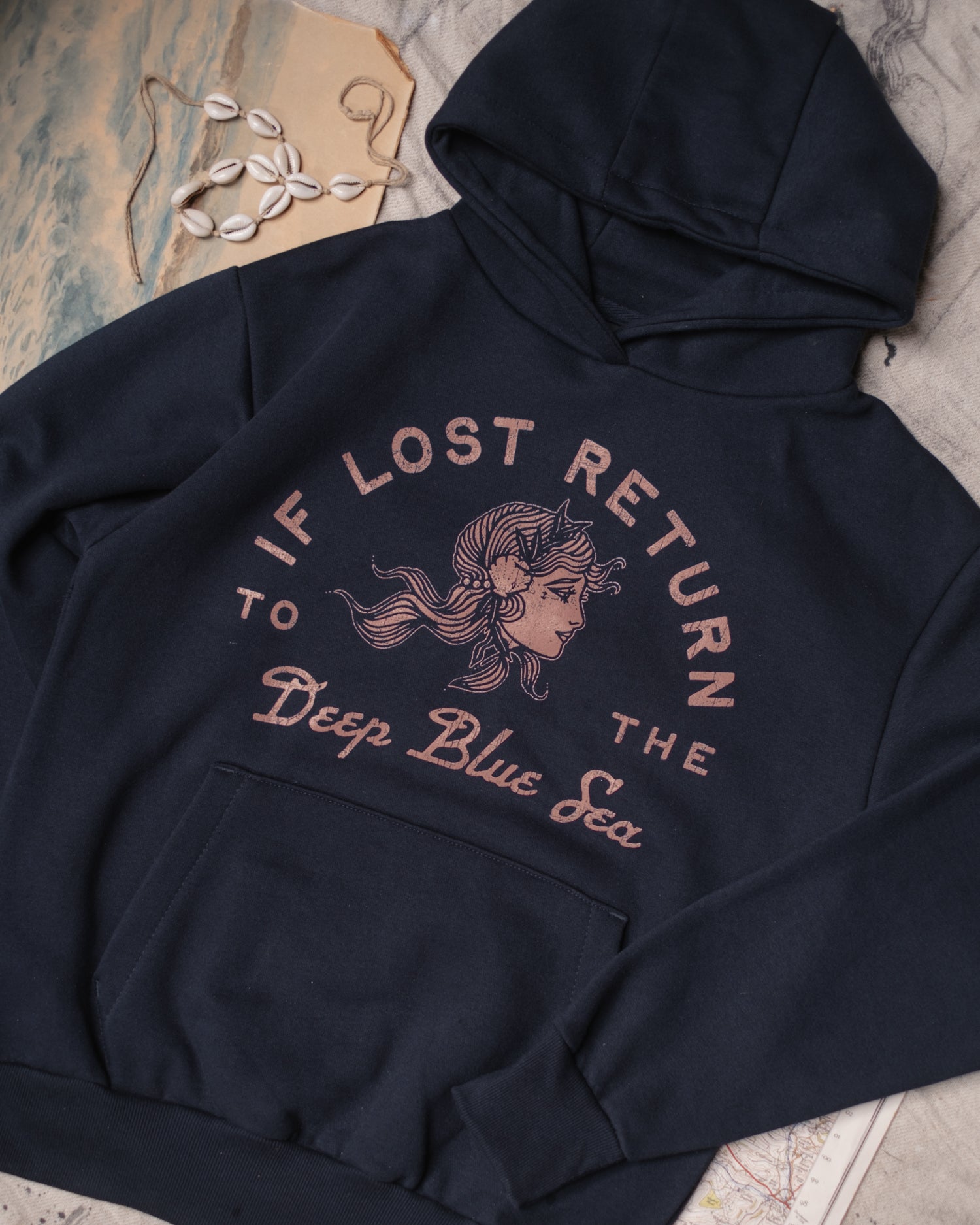 Deep Blue Sea Premium Heavyweight Hoodie by Art Disco Original Goods, Whitby N.Yorks