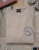If Lost Please Return To The Deep Blue Sea Sweatshirt in Putty by ART DISCO Original Goods