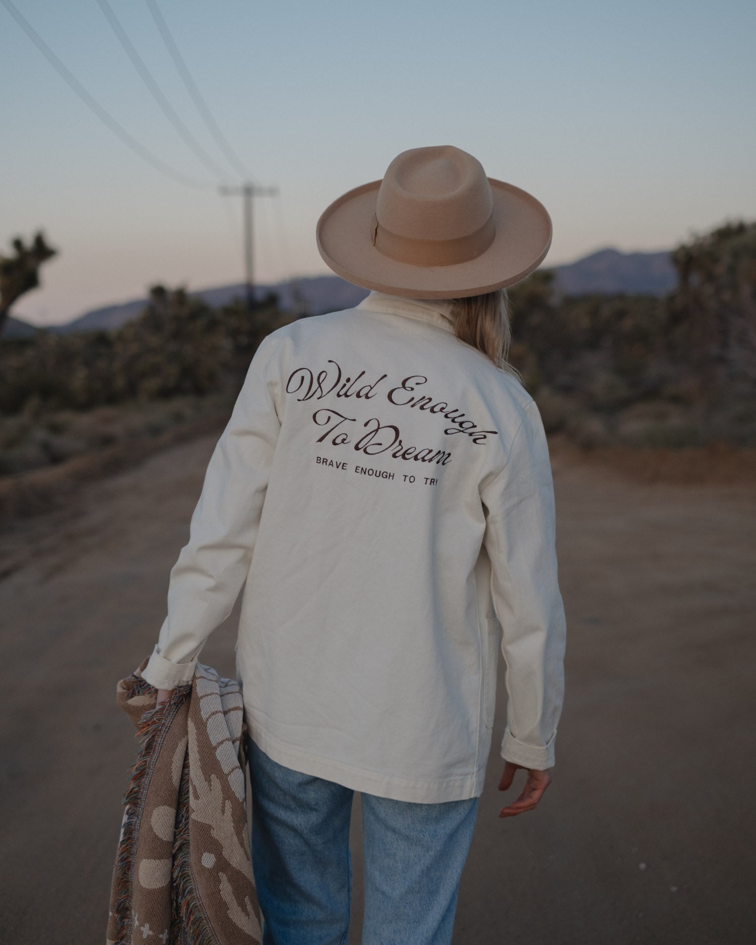 Wild Enough To Dream Denim Chore Jacket by Art Disco Original Goods