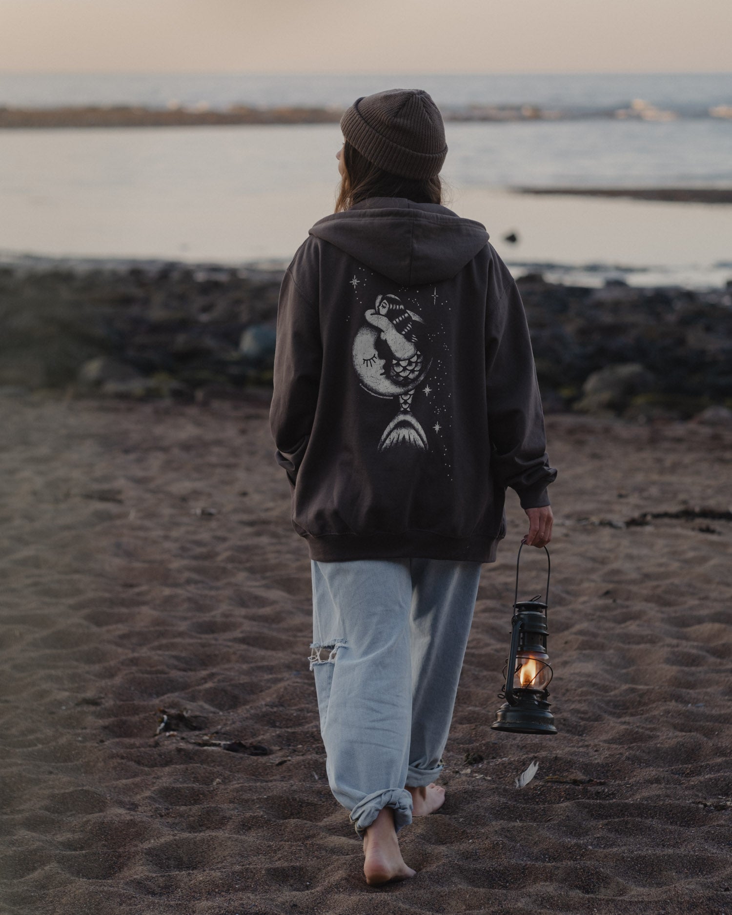 Moonstruck mermaid zip hoodie by Art Disco Original Goods