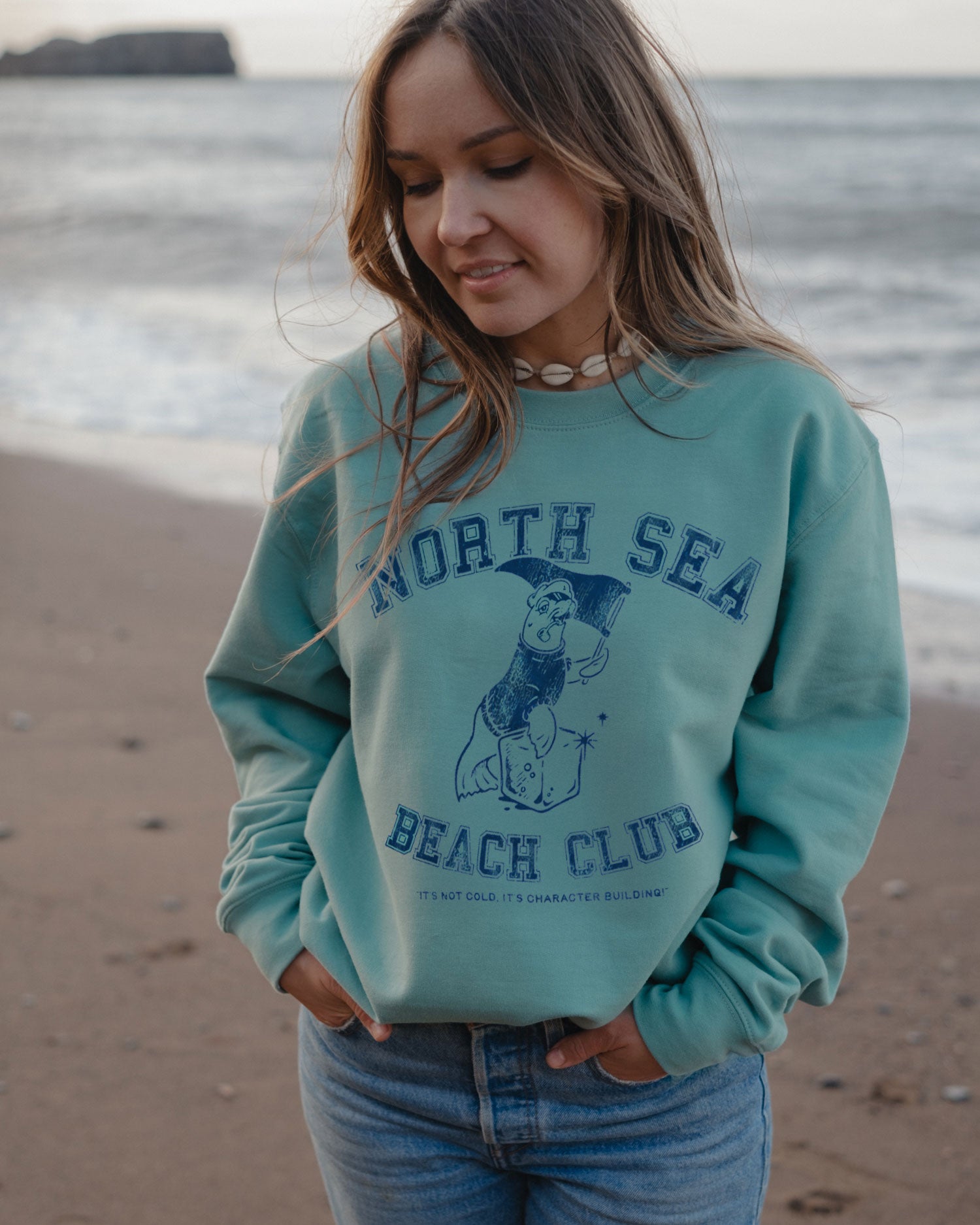 North Sea Beach Club Aquamarine Sweatshirt by ART DISCO Original Goods