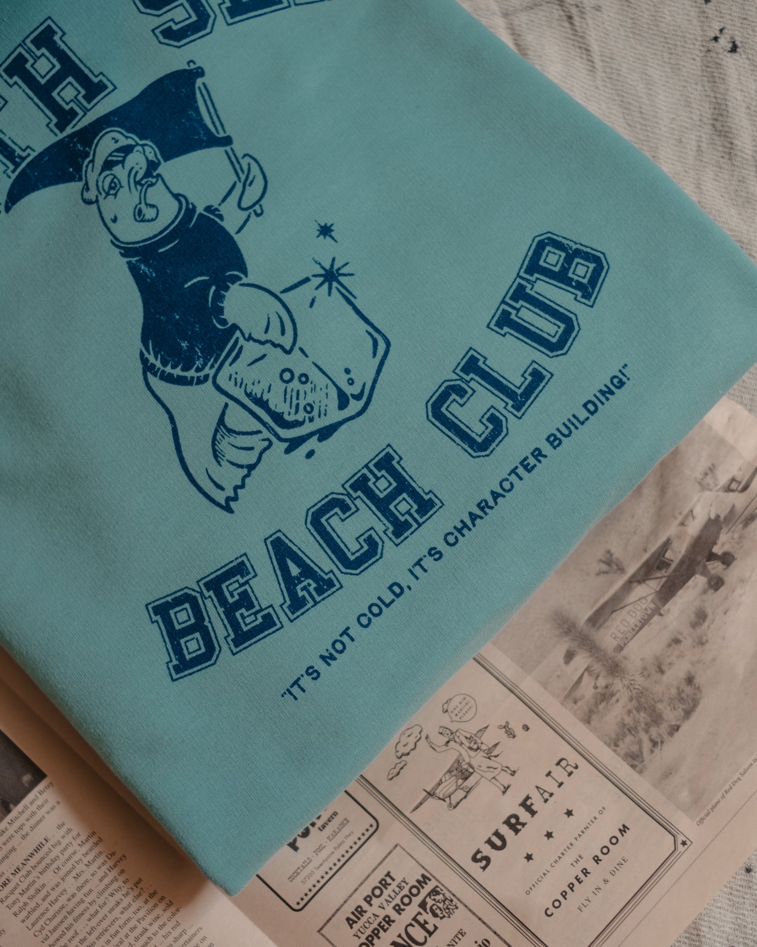 North Sea Beach Club Aquamarine Sweatshirt by ART DISCO Original Goods