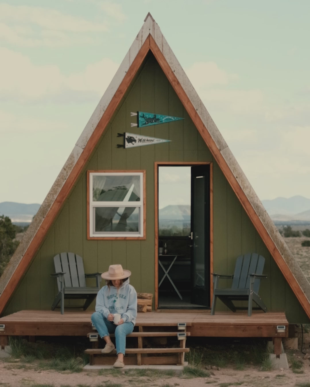 Retro felt pennant flags by Art Disco Original Goods, Whitby, North Yorkshire