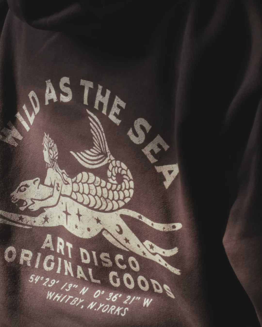 Wild As The Sea Premium Heavyweight Hoodie by Art Disco Original Goods, Whitby N.Yorks