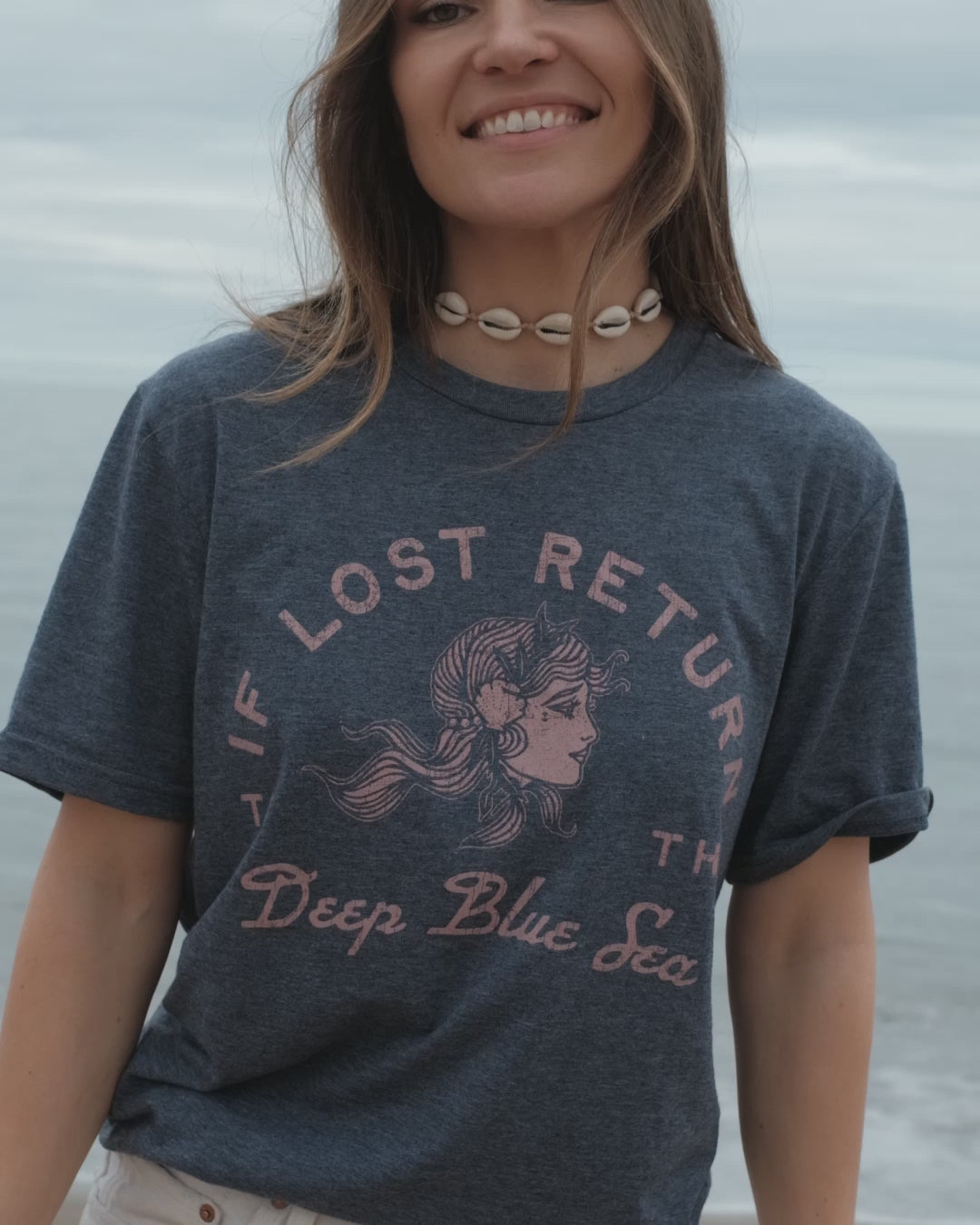 Deep Blue Sea T-Shirt by Art Disco Original Goods in Whitby, North Yorkshire