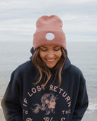 Desert rose Seashell Beanie by Art Disco Original Goods in Whitby, North Yorkshire