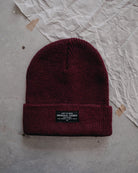 Mulled wine adventurer beanie in Burgundy by Art Disco Original Goods