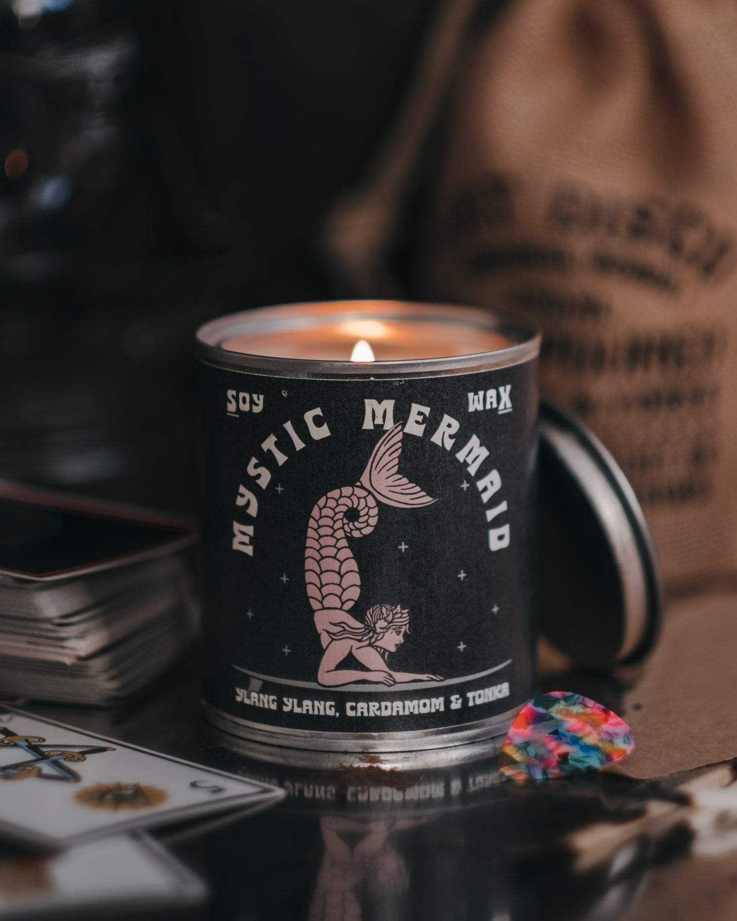 Mystic Mermaid Ylang ylang, Cardamom & Tonka Soy Wax Candle by Art Disco Original Goods