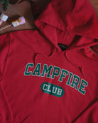 Campfire Club red Hoodie by Art Disco