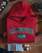 Campfire Club red Hoodie by Art Disco