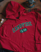 Campfire Club red Hoodie by Art Disco