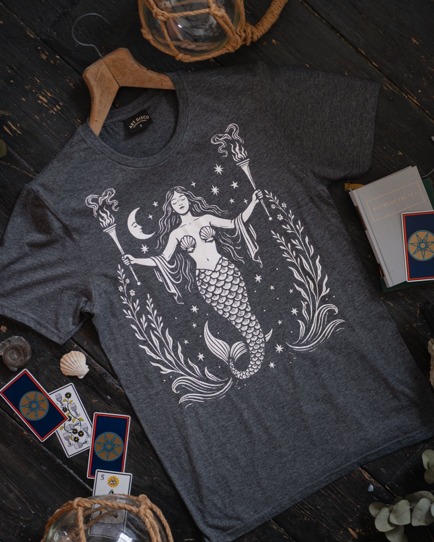 Celestial Mermaid T-Shirt by Art Disco Original Goods in Whitby, North Yorkshire