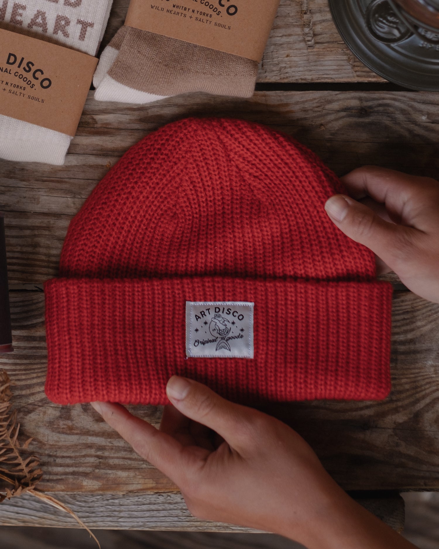 ‘The Nomad’ Fisherman Beanie in Red by Art Disco Original Goods