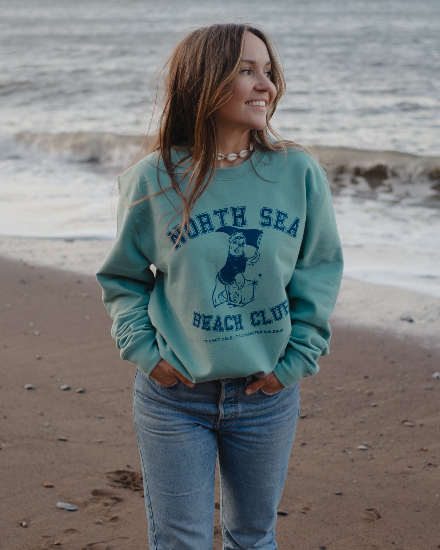 North Sea Beach Club Aquamarine Sweatshirt by ART DISCO Original Goods