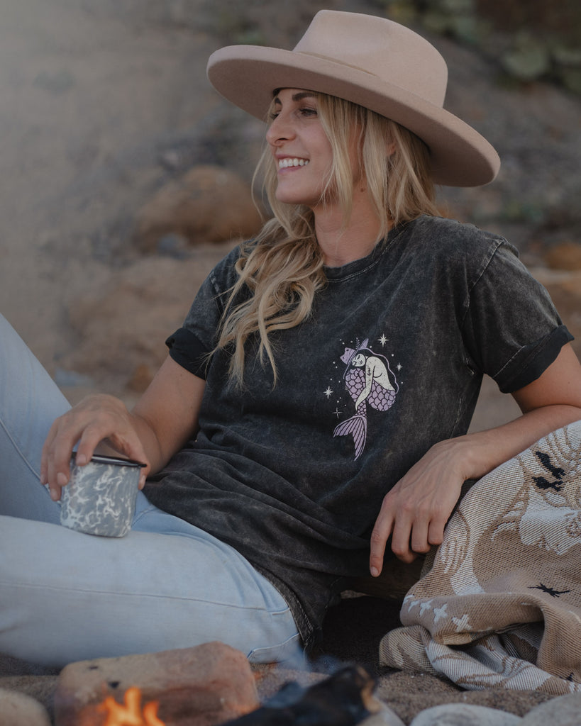 Original Goods Mermaid Acid Wash T-Shirt by Art Disco 