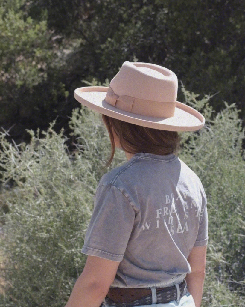 Brave Free Wild As The Sea Grey Acid Wash T-Shirt by Art Disco Original Goods