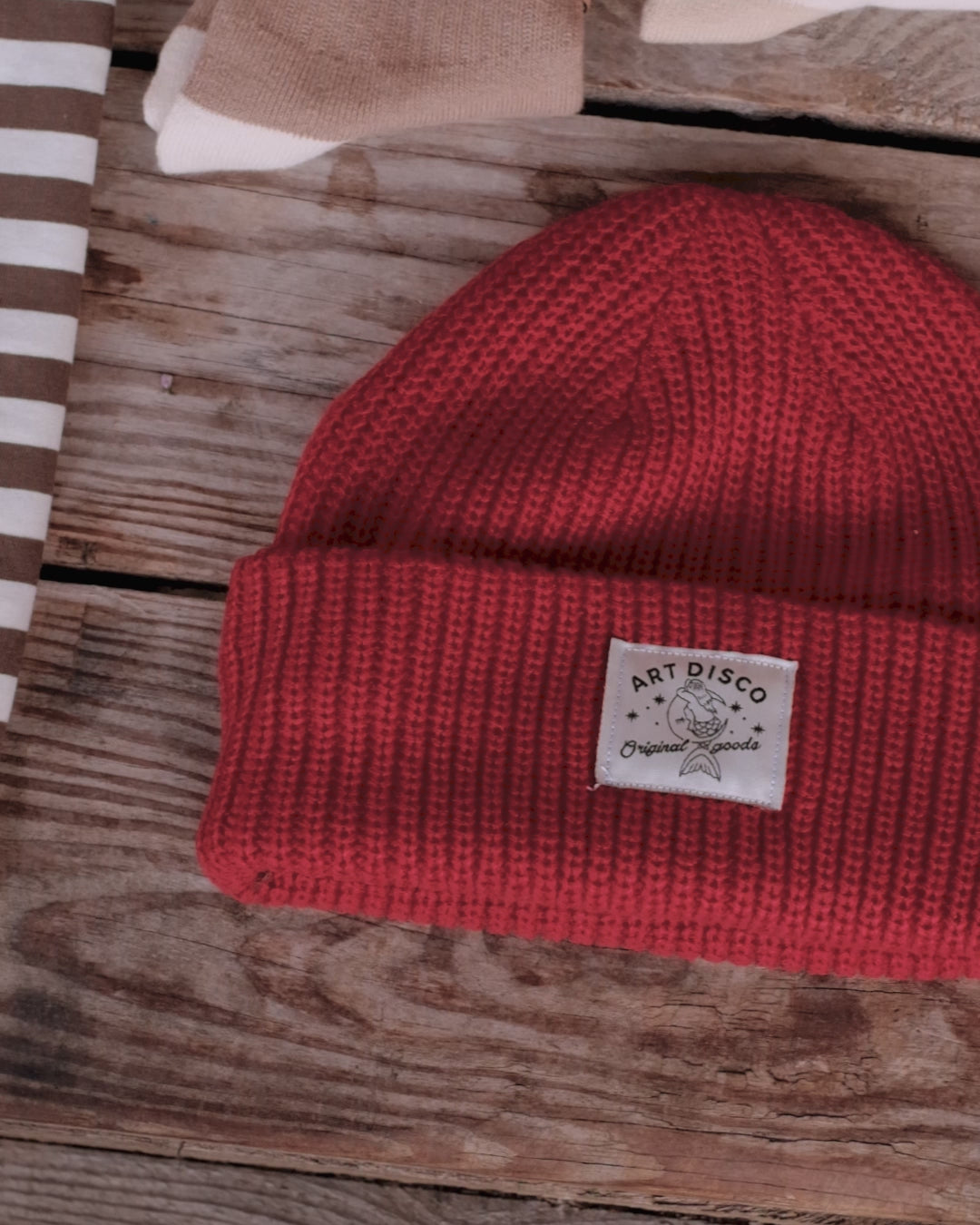 ‘The Nomad’ Fisherman Beanie in Red by Art Disco Original Goods