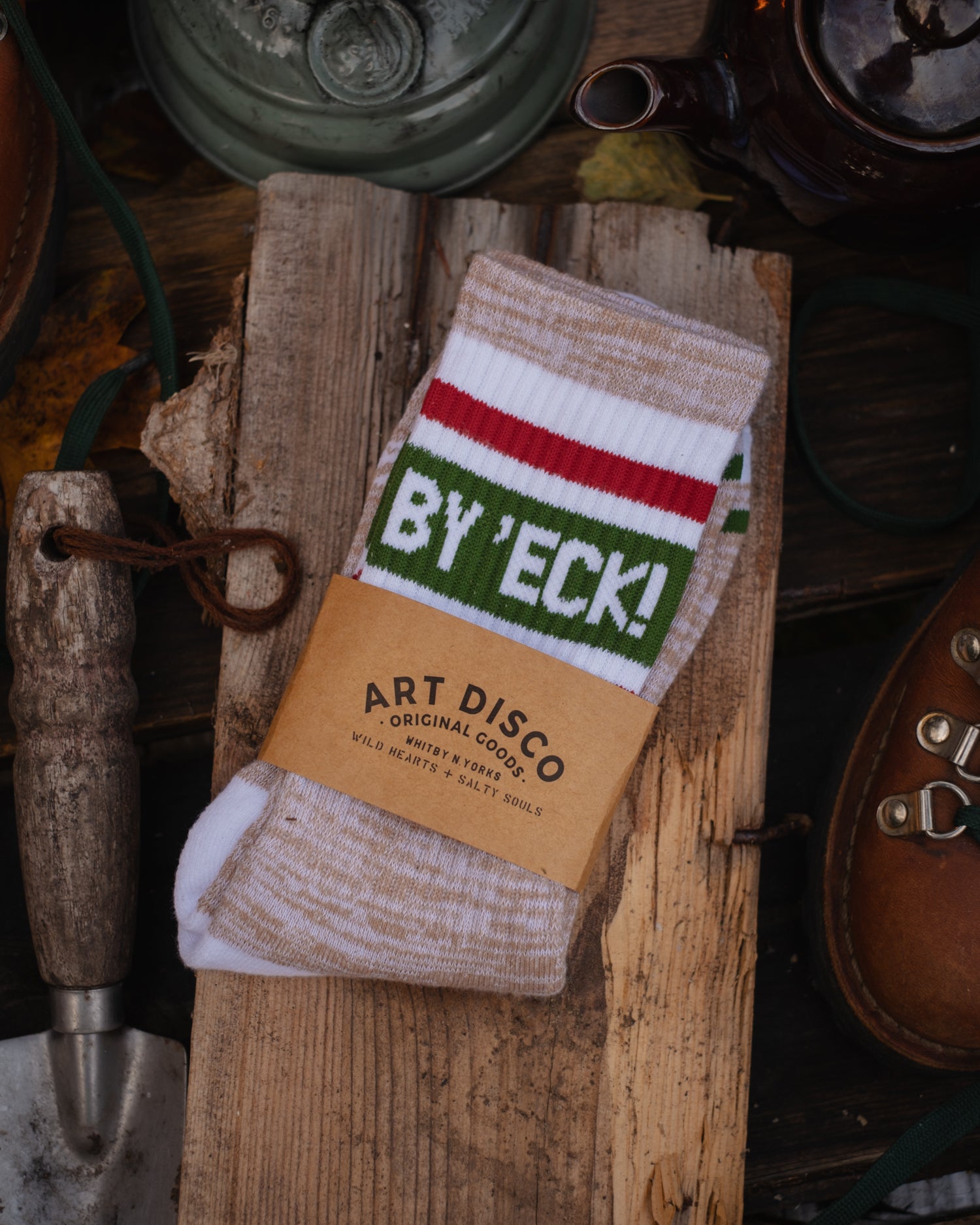 ‘By 'Eck!’ Yorkshire Retro Stripe Tube Socks by Art Disco Original Goods