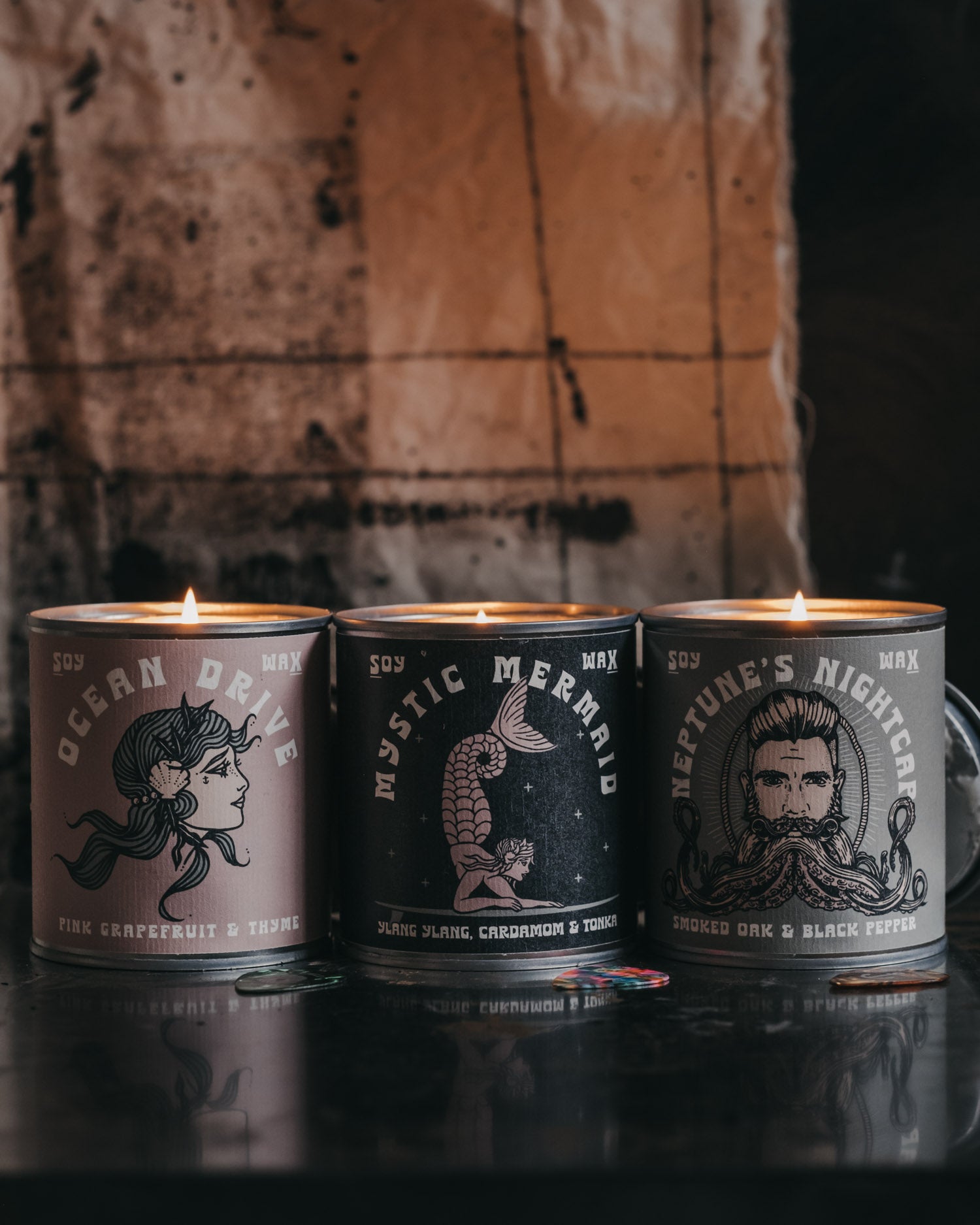 Soy wax travel candle collection by Art DIsco Original Goods