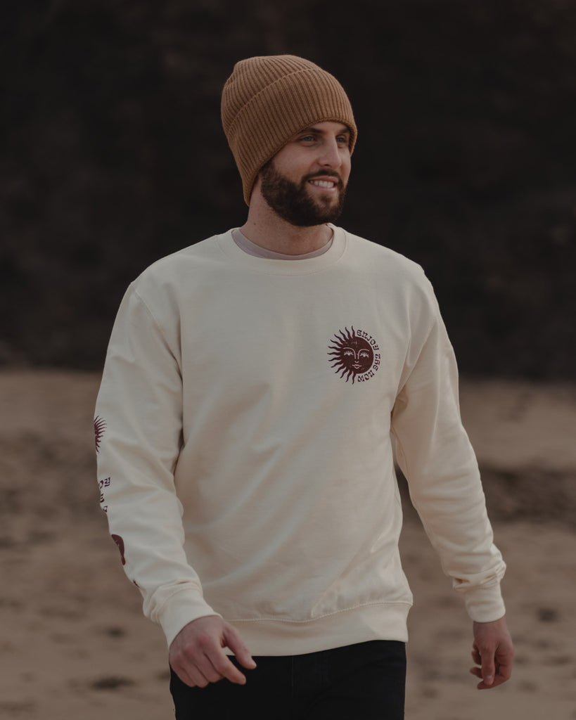 Cream 'Enjoy The Now' Sweatshirt by Art Disco Original Goods