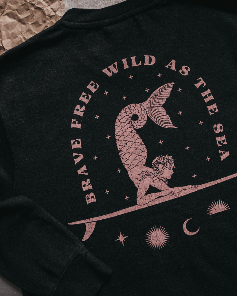 Mystic Mermaid Sunfaded Black by ART DISCO Original Goods