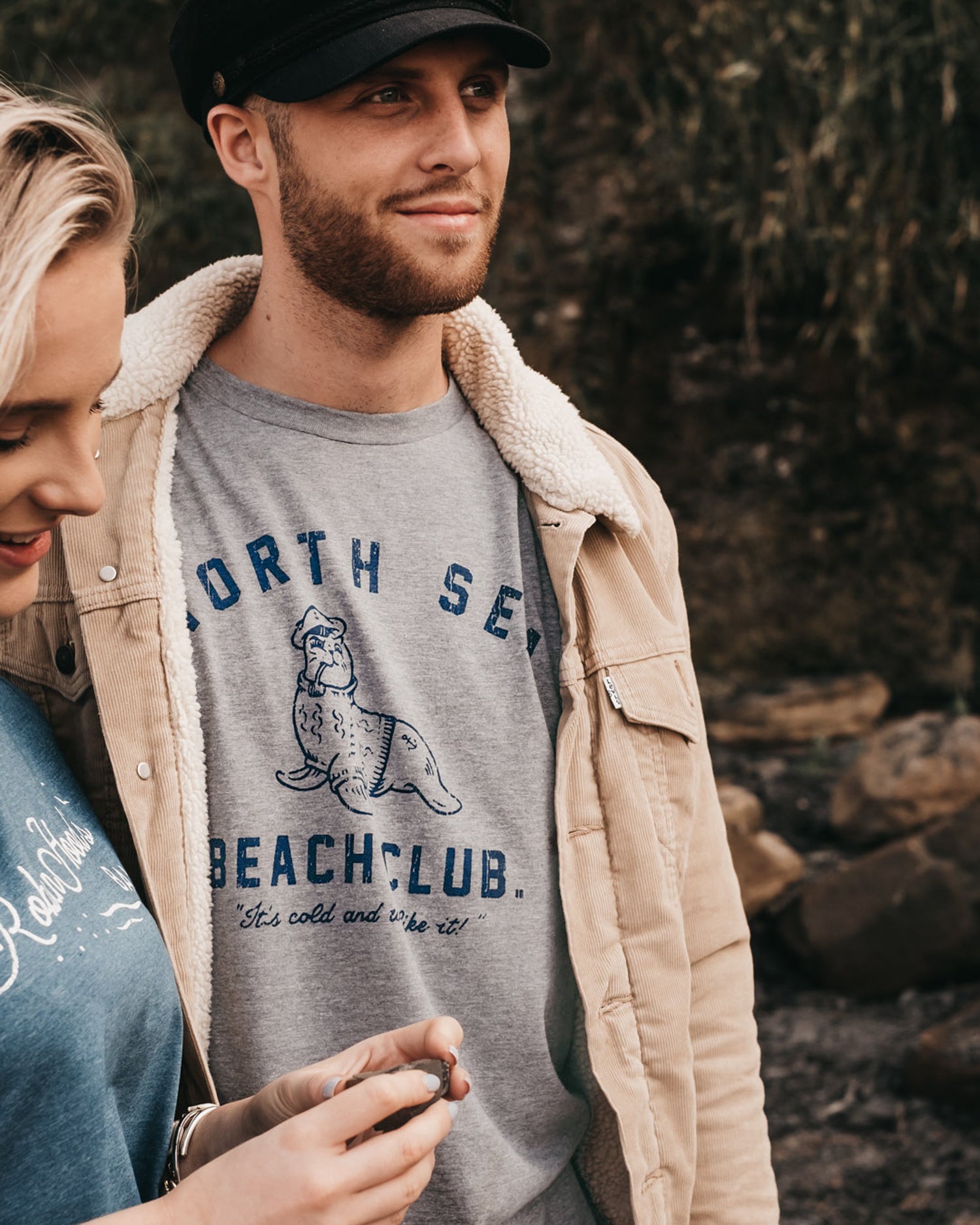 North Sea Beach Club Grey T-Shirt by ART DISCO Original Goods