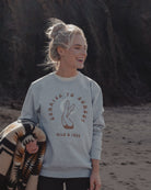 Sunrise To Sunset Grey Wild Swimming Sweatshirt by ART DISCO Original Goods