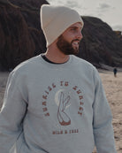 Sunrise to sunset grey wild swimming sweatshirt by ART DISCO Original Goods