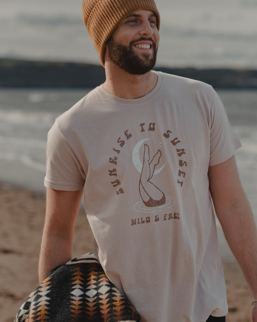Sunrise to sunset wild swimming t-shirt by ART DISCO Original Goods