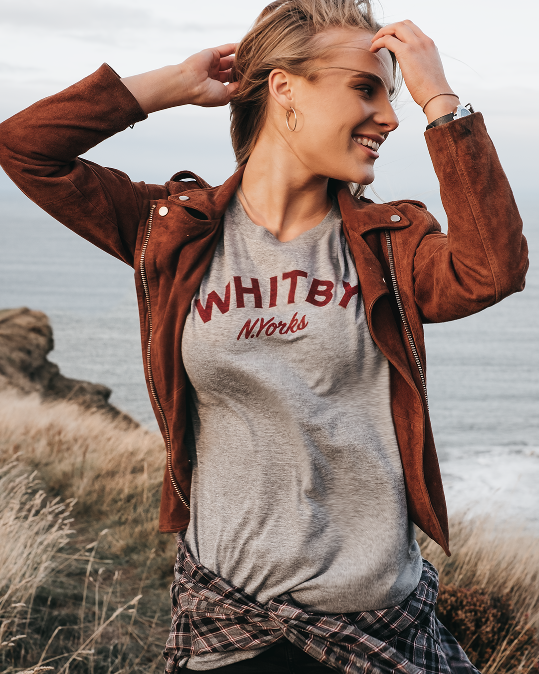 Womens grey 'Whitby' t-shirt by ART DISCO Original Goods
