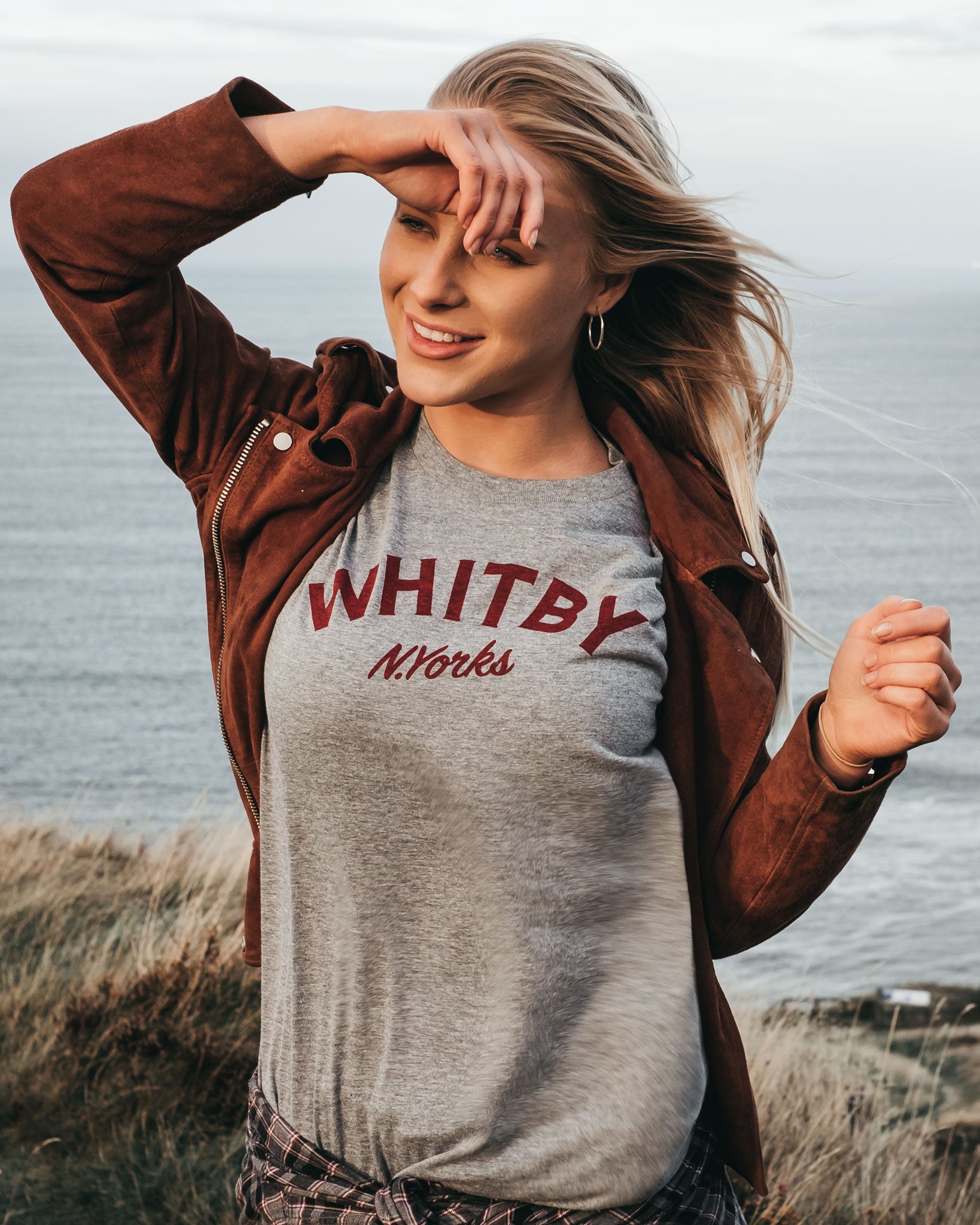 Womens grey 'Whitby' t-shirt by ART DISCO Original Goods